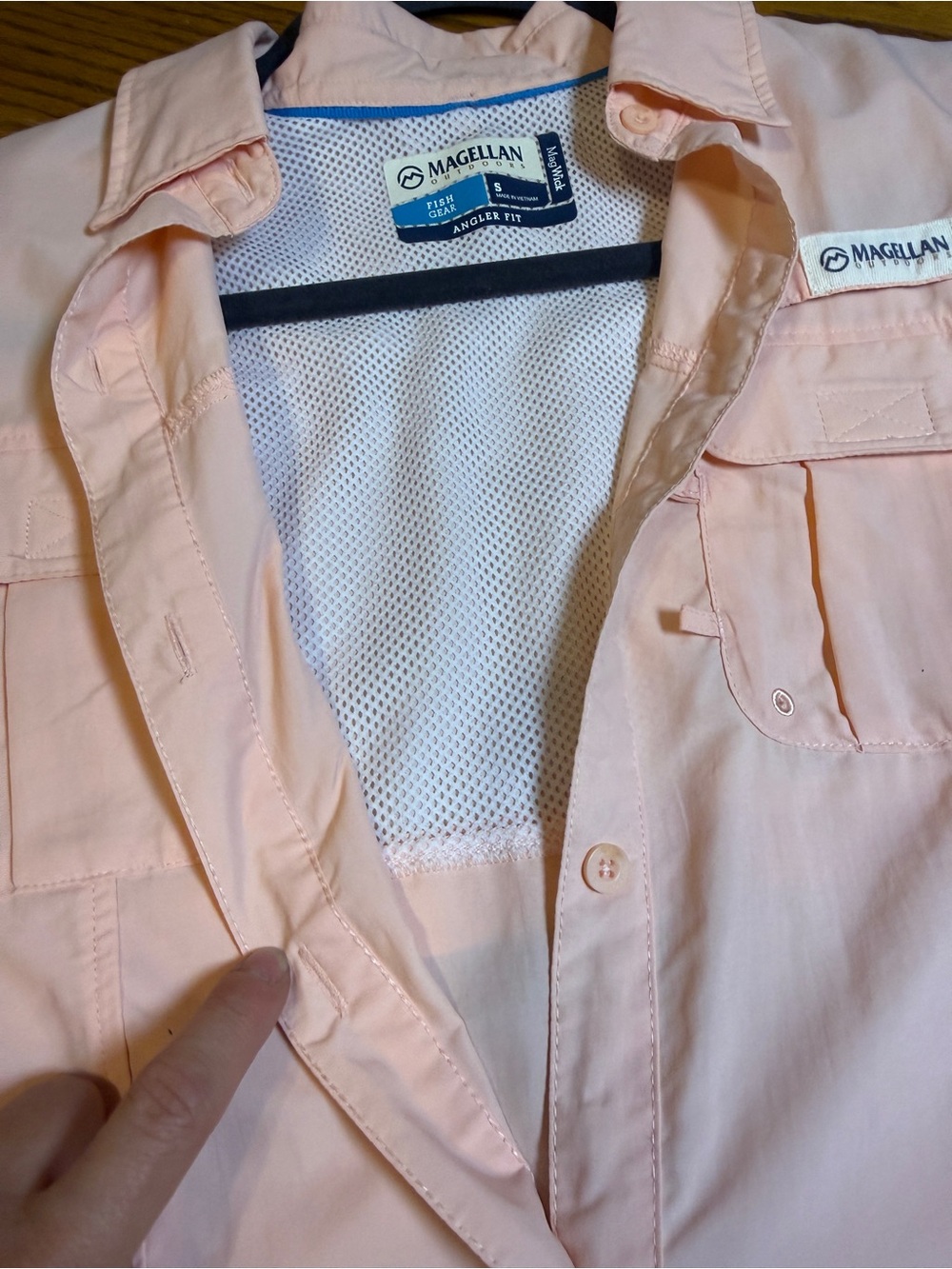 Magellan Outdoors Women’s Peach Short Sleeve Button up Size Small - Picture 5 of 15
